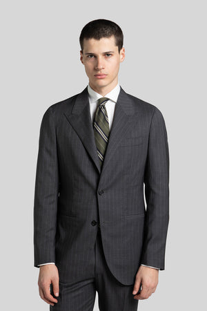 Ardito Chalkstripe Grey Suit Front