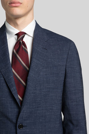 Close up of Intrepid Blue Check Suit
