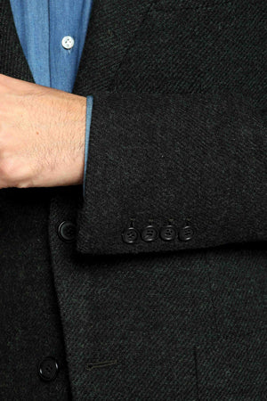 Dettaglio manica - Zero Green Tweed Jacket Eduardo De Simone