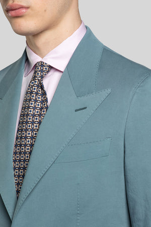 Details of lapel, shoulder and chest pocket of Ardito Cotton Ottanio Suit