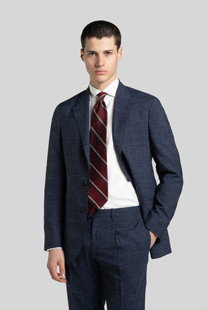 Intrepid Blue Check Suit Open Front