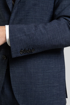 Sleeves detail of Intrepid Blue Check Suit