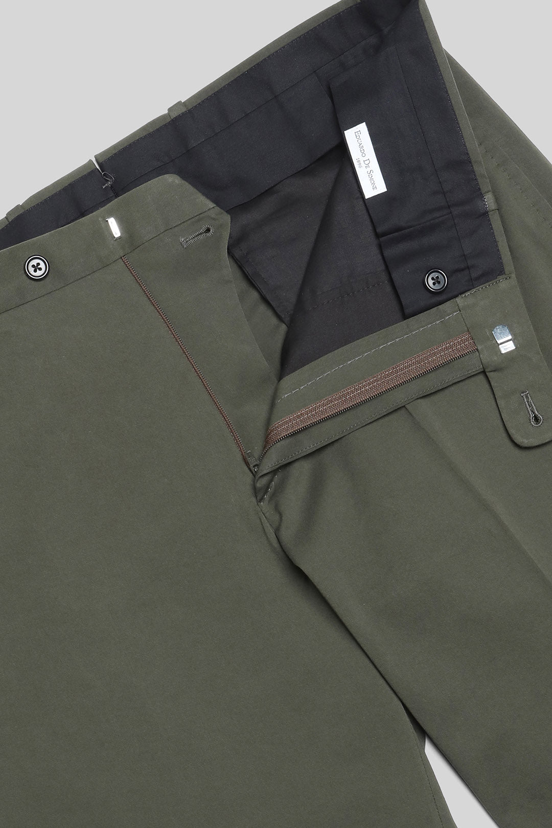 Buy Kiton Olive Cotton, Silk And Cashmere Trousers - Green At 33% Off |  Editorialist