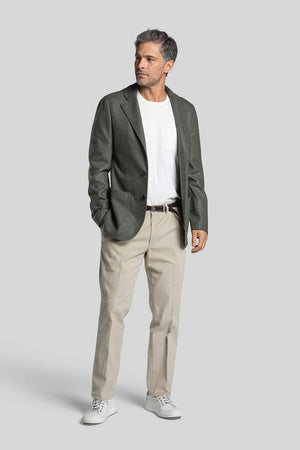 Front view of Nimitz Green Flannel Hoodie Jacket