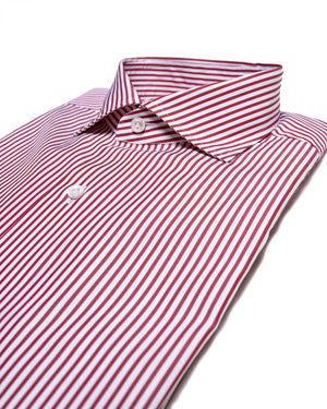 Side view of P4 Red Striped Shirt