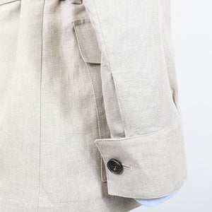 A-Type Irish linen Jacket cuff details - eduardo de simone
